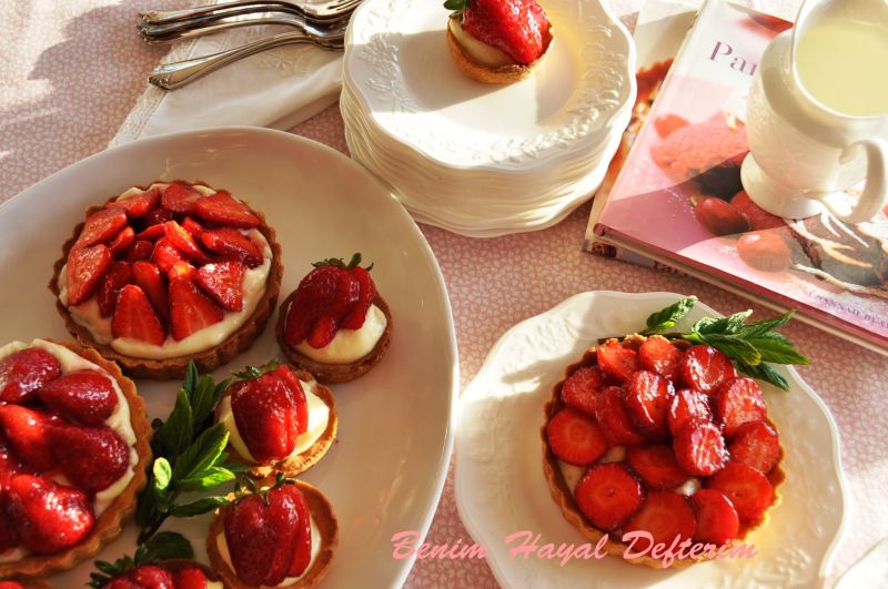Çilekli tart 6